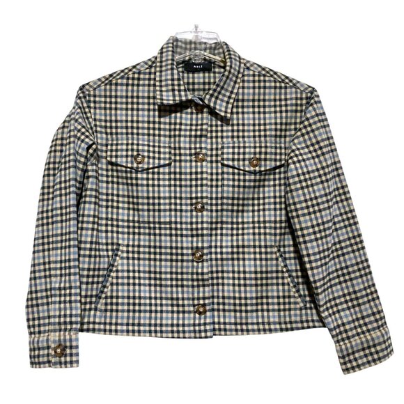NWT ABLE Gianna Plaid Jacket S Blazer Cropped Pockets Academia Classic Capsule - Picture 5 of 12